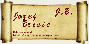 Jožef Brisić vizit kartica
